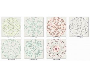 Stickserie ITH - Untersetzer Weihnachten Mandalas